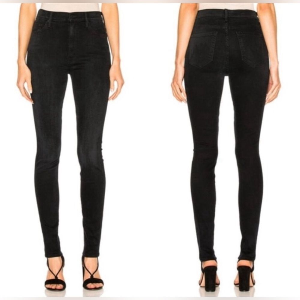 MOTHER The Super Swooner Skinny Jeans Blackbird Wash Size 25